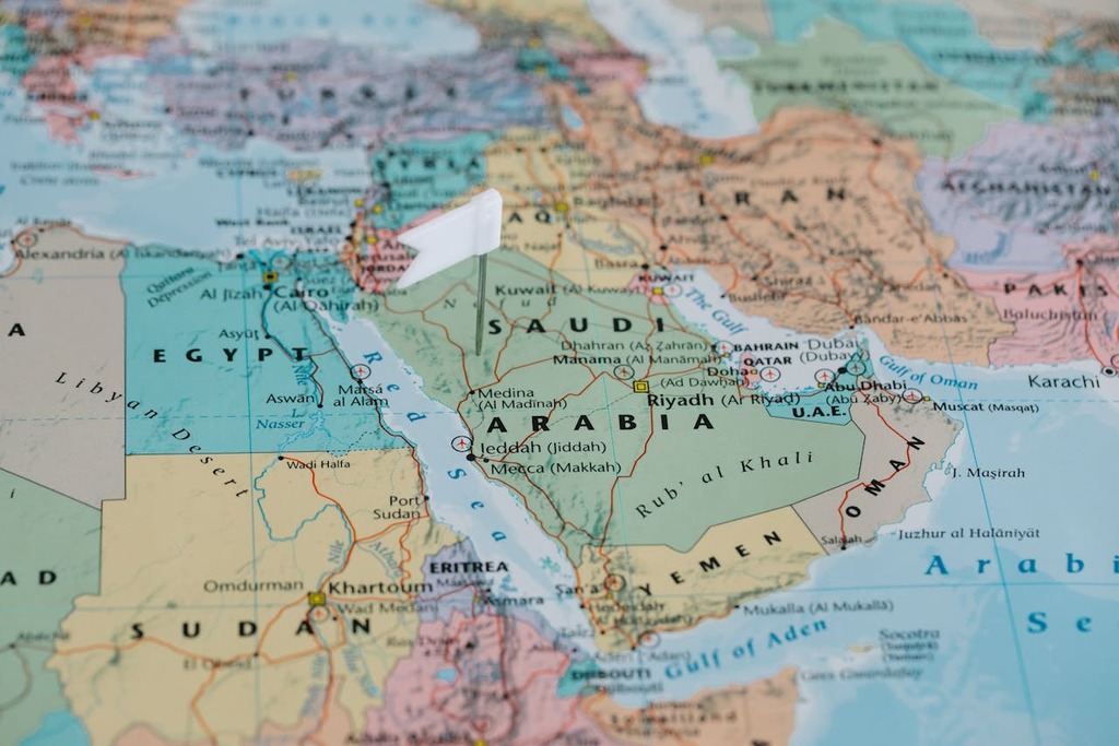 map of gcc countries