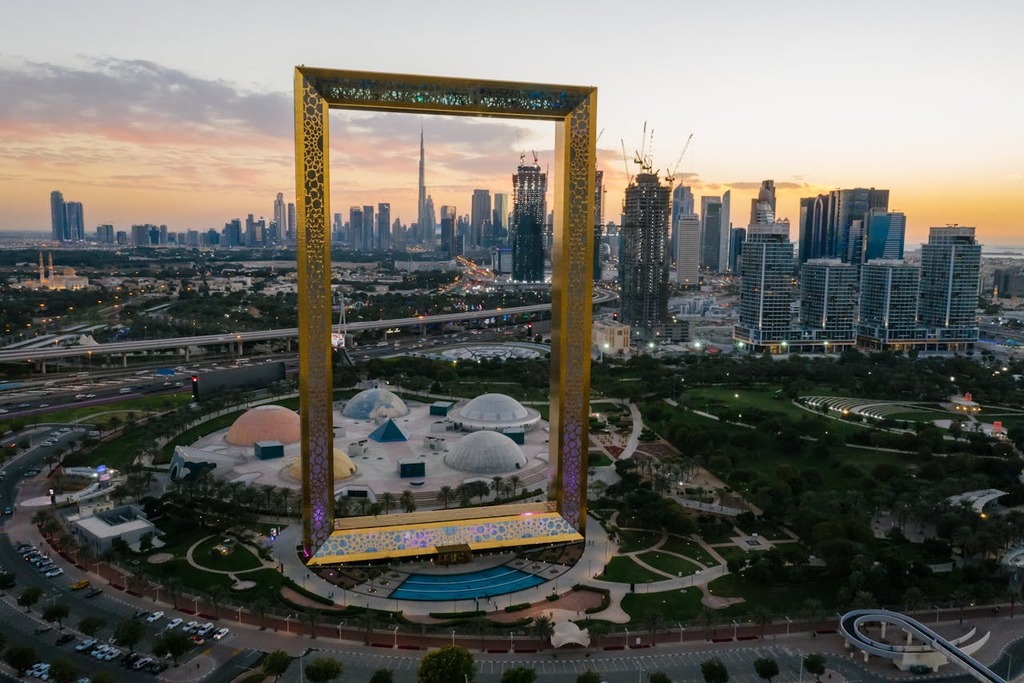 Dubai frame during Dubai city Tour