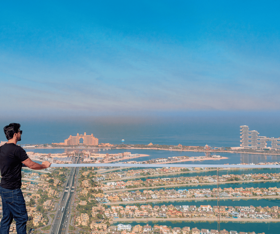 View at palm during Dubai package