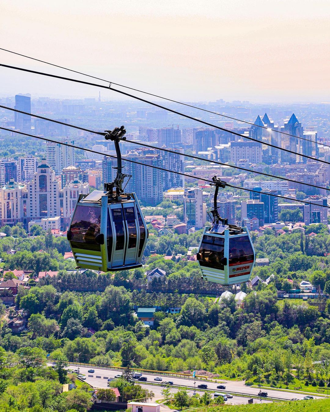 kok tobe cable car during almaty city tour